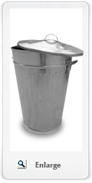 conic galvanized bin