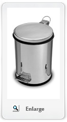 Stainless steel toilet pedal bins