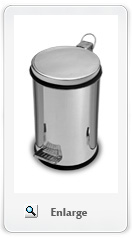 Stainless steel toilet pedal bins